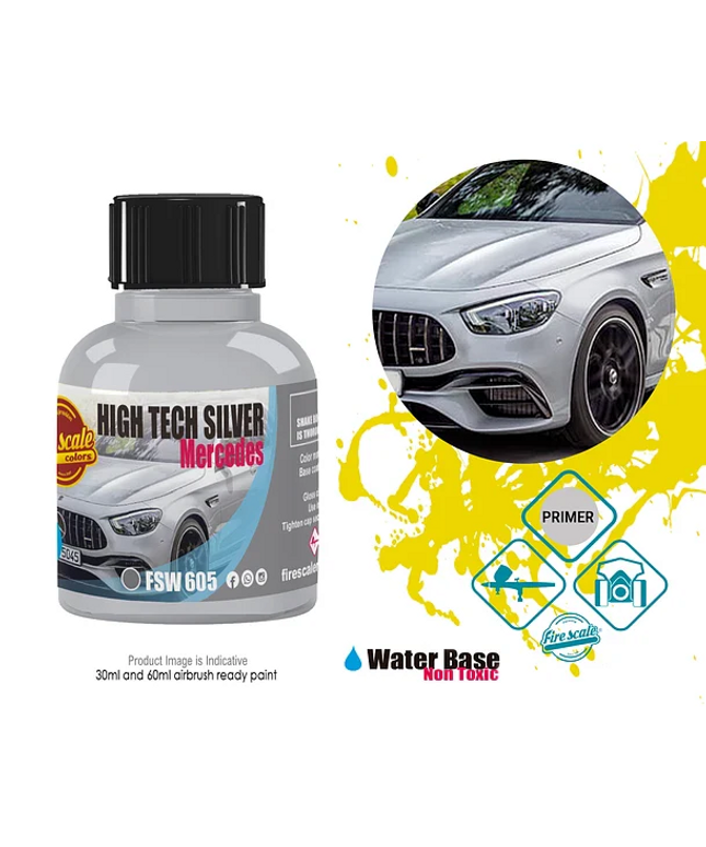 High Tech Silver Mercedes Acrylic Paint 15 ml (Fire Scale Modeler)