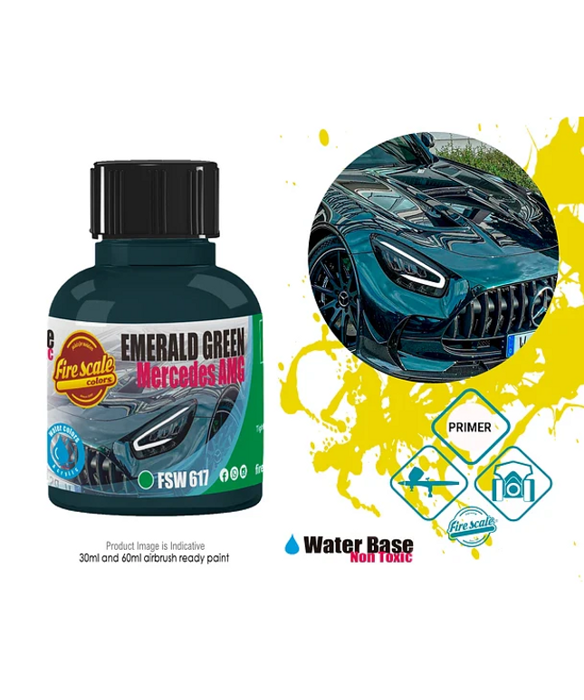 Emerald Green Mercedes Acrylic Paint 15 ml (Fire Scale Modeler)
