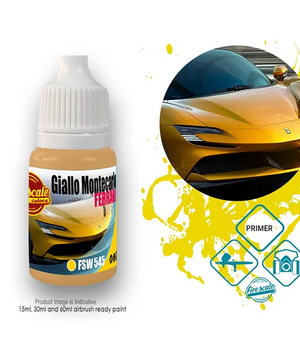 Giallo Montecarlo Ferrari Acrylic Paint 15 ml (Fire Scale Modeler)