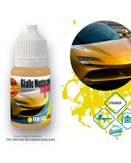 Giallo Montecarlo Ferrari Acrylic Paint 15 ml (Fire Scale Modeler)