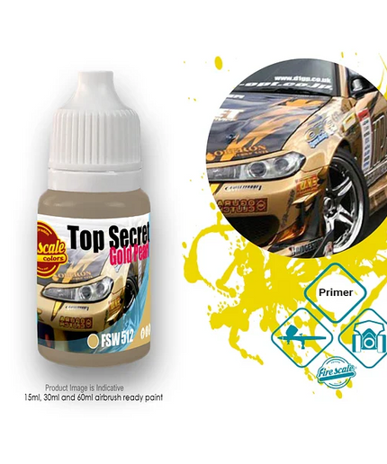 Gold Pearl Top Secret Acrylic Paint 15 ml (Fire Scale Modeler)