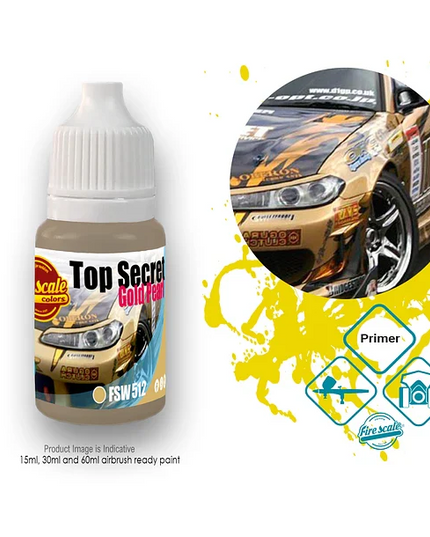 Gold Pearl Top Secret Acrylic Paint 15 ml (Fire Scale Modeler)