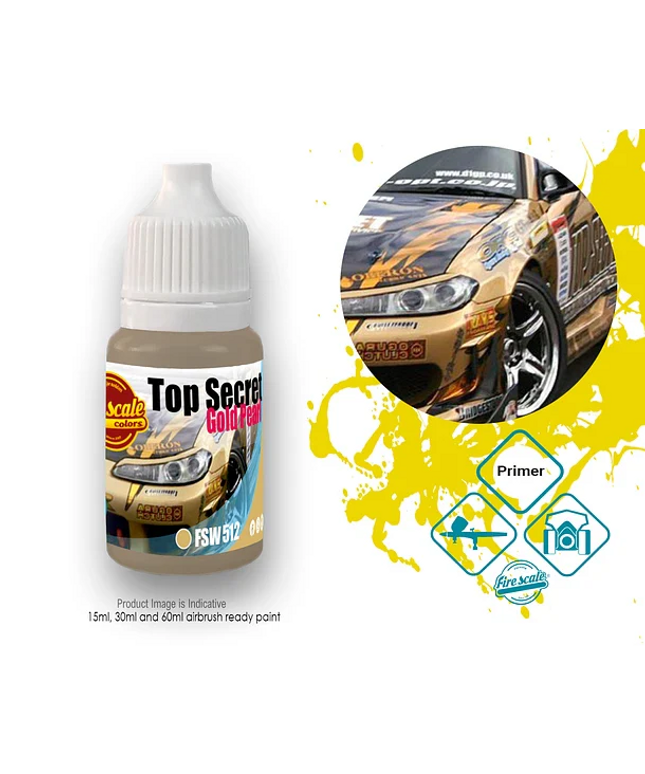Gold Pearl Top Secret Acrylic Paint 15 ml (Fire Scale Modeler)