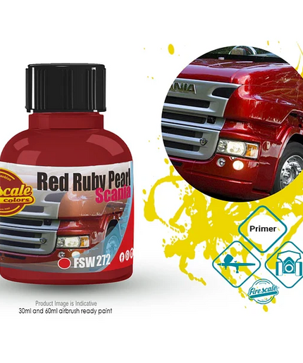 Red Ruby Pearl Scania Acrylic Paint 15 ml (Fire Scale Modeler)