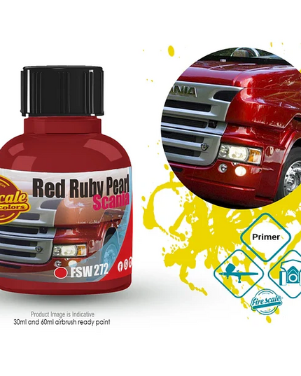 Red Ruby Pearl Scania Acrylic Paint 15 ml (Fire Scale Modeler)