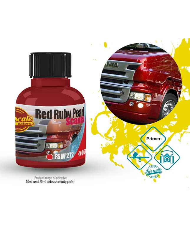 Red Ruby Pearl Scania Acrylic Paint 15 ml (Fire Scale Modeler)