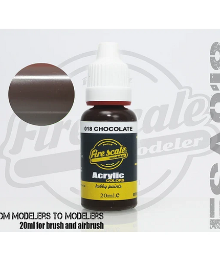 Chocolate ACRYLIC BRUSH COLORS  (FIRE SCALE MODELER)