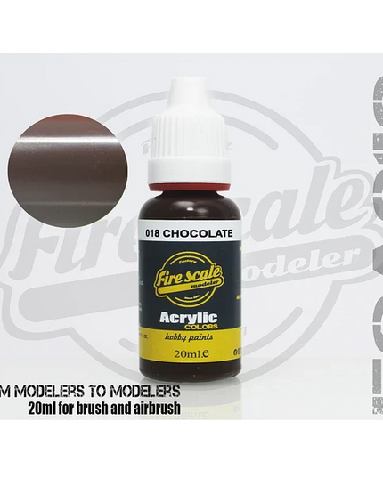 Chocolate ACRYLIC BRUSH COLORS  (FIRE SCALE MODELER)