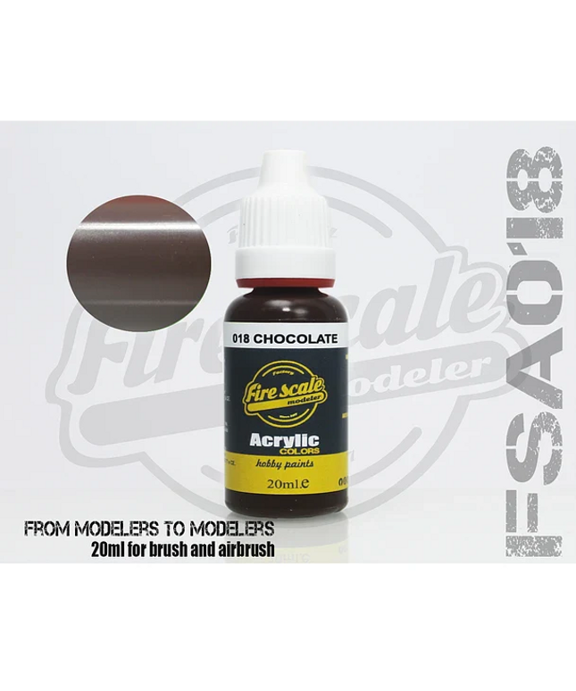 Chocolate ACRYLIC BRUSH COLORS  (FIRE SCALE MODELER)