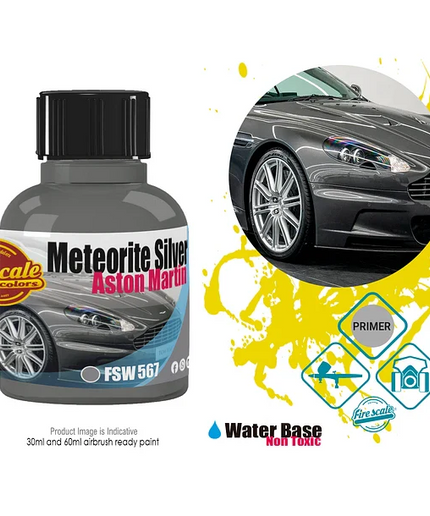 Aston Martin Meteorite Silver Acrylic Paint 15ml (Fire Scale Modeler)