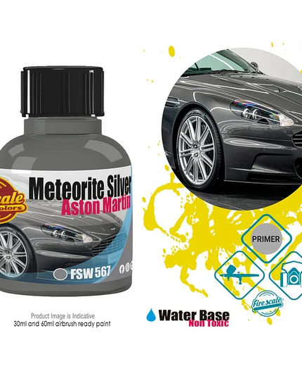 Aston Martin Meteorite Silver Acrylic Paint 15ml (Fire Scale Modeler)