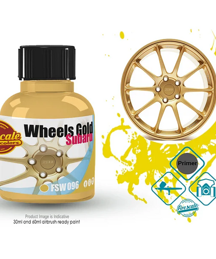 Subaru Wheels Gold Acrylic Paint 15ml (Fire Scale Modeler)
