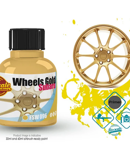 Subaru Wheels Gold Acrylic Paint 15ml (Fire Scale Modeler)