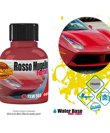 Ferrari Rosso Mugello Acrylic Paint 15ml (Fire Scale Modeler)