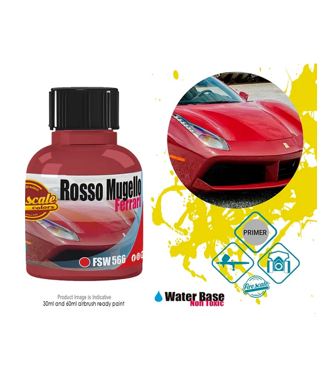Ferrari Rosso Mugello Acrylic Paint 15ml (Fire Scale Modeler)