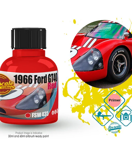 Red 1966 Ford GT40 Acrylic Paint 15ml (Fire Scale Modeler)
