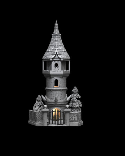 DRM019 Graveyard Dicetower :: Game Pop Dioramas :: Black Blossom Games