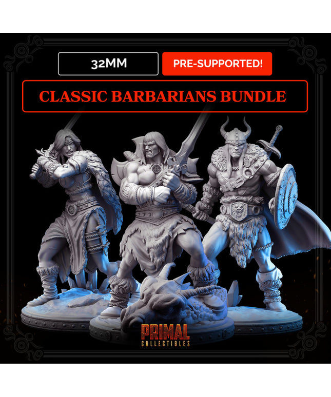 32mm - Classic RPG barbarians bundle - MASTERS OF DUNGEONS QUEST