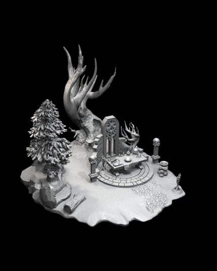 DRM020 Graveyard M1 Diorama :: Game Pop Dioramas :: Black Blossom Games