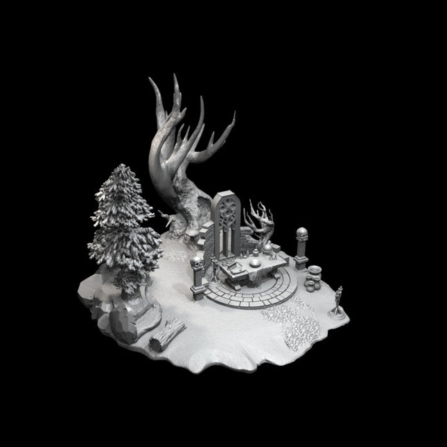 DRM020 Graveyard M1 Diorama :: Game Pop Dioramas :: Black Blossom Games