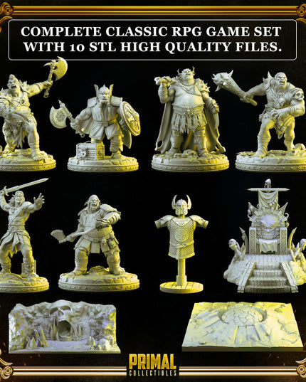 10 miniatures - EARLY BIRD - complete RPG ogres expansion game - CONTRA THE OGRES CROWD - Premium Package - MASTER OF DUNGEONS QUEST