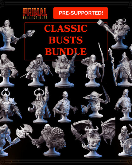 16 busts - complete bundle - MASTERS OF DUNGEONS QUEST