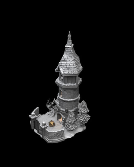 DRM019 Graveyard Dicetower :: Game Pop Dioramas :: Black Blossom Games