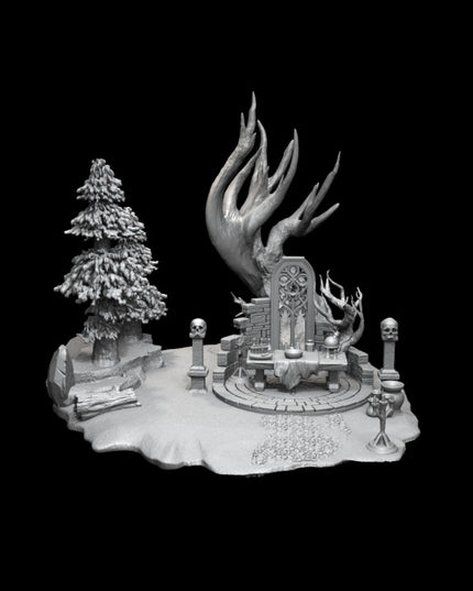 DRM020 Graveyard M1 Diorama :: Game Pop Dioramas :: Black Blossom Games