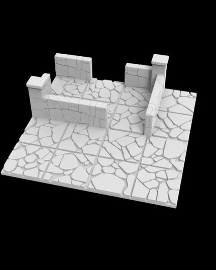 Village Ruins Battle Map :: Incredible Realms Nulan & Tnjan / 14 Pieces