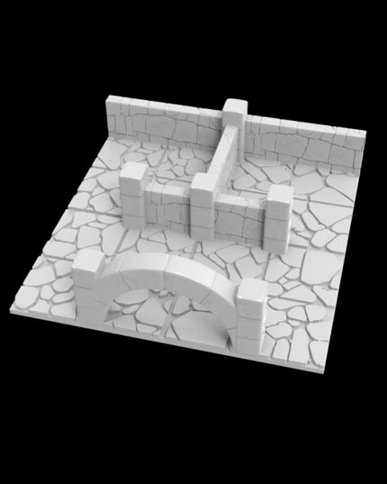 Village Ruins Battle Map :: Incredible Realms Nulan & Tnjan / 14 Pieces