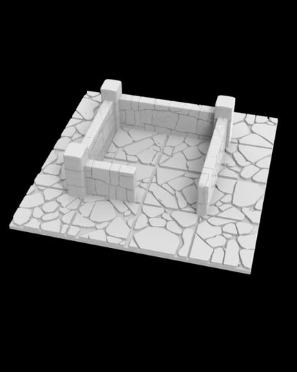 Village Ruins Battle Map :: Incredible Realms Nulan & Tnjan / 14 Pieces