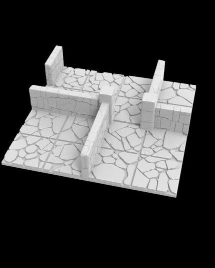 Village Ruins Battle Map :: Incredible Realms Nulan & Tnjan / 14 Pieces