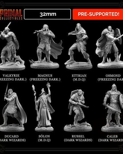 18 miniatures - 32mm - Classic RPG game heroes bundle - MASTERS OF DUNGEONS QUEST