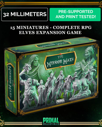15 miniatures - complete RPG elves expansion game - THE MIRROR MAZE - Premium Package - MASTER OF DUNGEONS QUEST