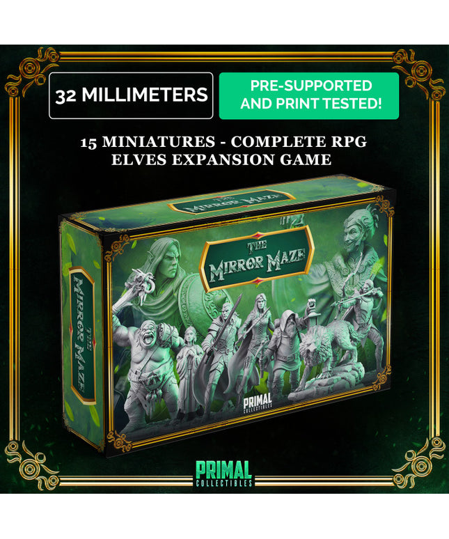 15 miniatures - complete RPG elves expansion game - THE MIRROR MAZE - Premium Package - MASTER OF DUNGEONS QUEST