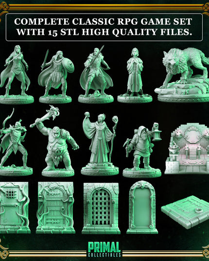15 miniatures - complete RPG elves expansion game - THE MIRROR MAZE - Premium Package - MASTER OF DUNGEONS QUEST