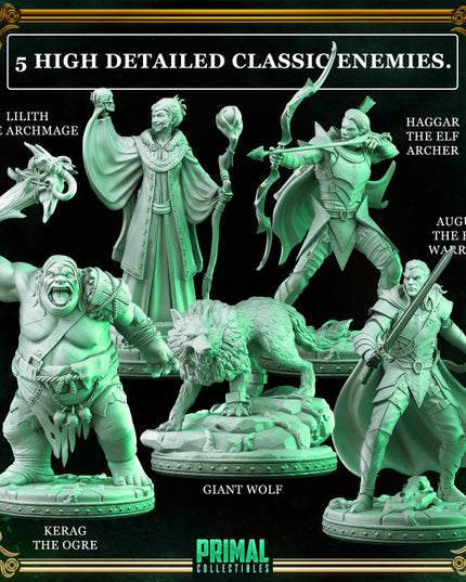 15 miniatures - complete RPG elves expansion game - THE MIRROR MAZE - Premium Package - MASTER OF DUNGEONS QUEST