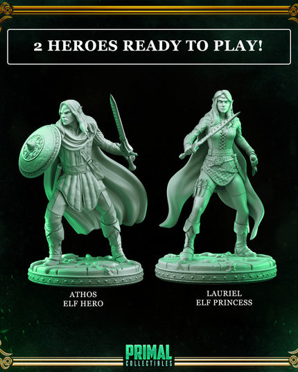 15 miniatures - complete RPG elves expansion game - THE MIRROR MAZE - Premium Package - MASTER OF DUNGEONS QUEST