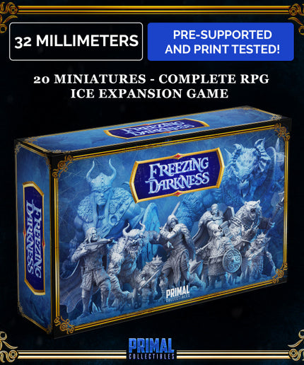 20 miniatures - complete RPG ice expansion game - FREEZING DARKNESS - Premium Package - MASTER OF DUNGEONS QUEST