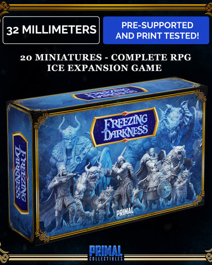 20 miniatures - complete RPG ice expansion game - FREEZING DARKNESS - Premium Package - MASTER OF DUNGEONS QUEST