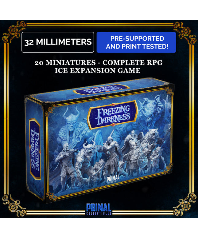 20 miniatures - complete RPG ice expansion game - FREEZING DARKNESS - Premium Package - MASTER OF DUNGEONS QUEST