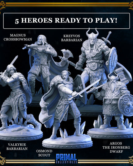 20 miniatures - complete RPG ice expansion game - FREEZING DARKNESS - Premium Package - MASTER OF DUNGEONS QUEST