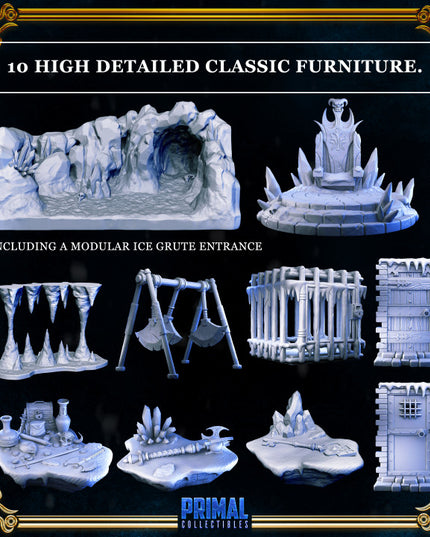 20 miniatures - complete RPG ice expansion game - FREEZING DARKNESS - Premium Package - MASTER OF DUNGEONS QUEST