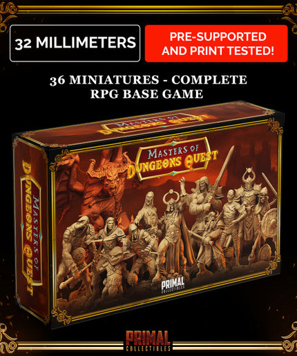 38 miniatures - complete RPG base game - MASTERS OF DUNGEONS QUEST - Premium Package