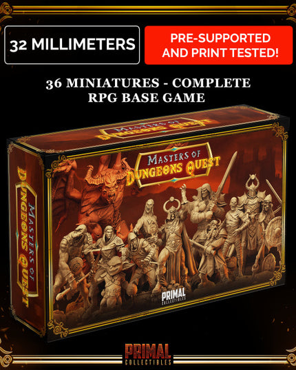38 miniatures - complete RPG base game - MASTERS OF DUNGEONS QUEST - Premium Package