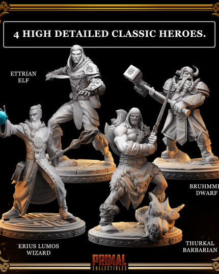 38 miniatures - complete RPG base game - MASTERS OF DUNGEONS QUEST - Premium Package