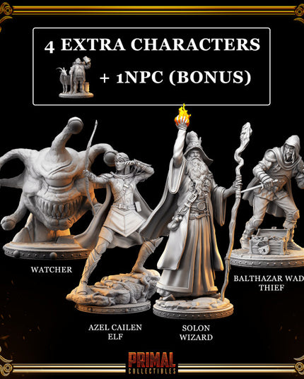 38 miniatures - complete RPG base game - MASTERS OF DUNGEONS QUEST - Premium Package