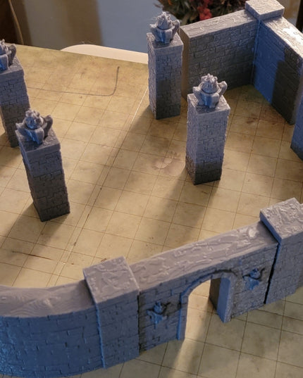 Various dungeon walls and scatter for your tabletop.
