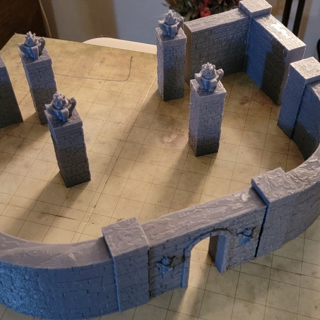 Various dungeon walls and scatter for your tabletop.