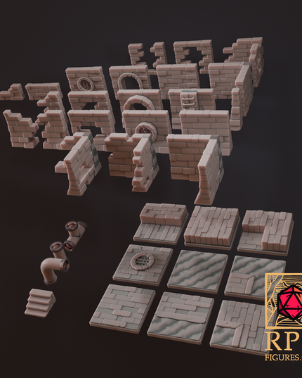 Printable Terrains - Sewers MEGA Pack